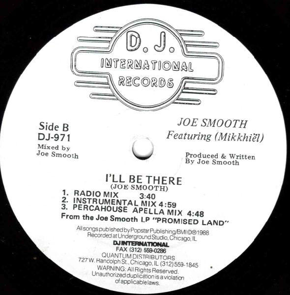 Joe Smooth Featuring Mike Benson : I'll Be There (12")