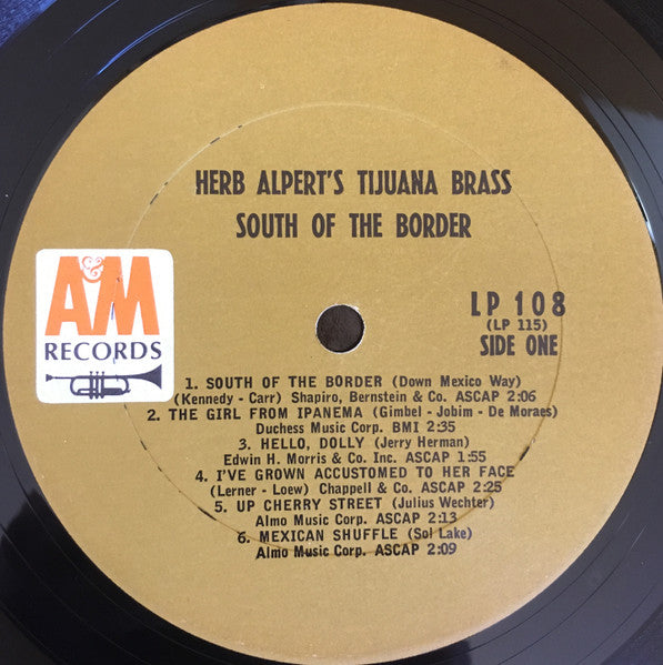 Herb Alpert's Tijuana Brass* : South Of The Border (LP, Album, Mono, Pit)