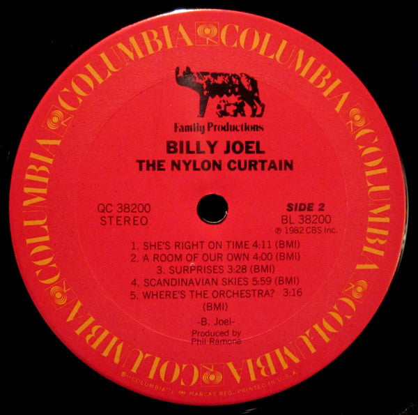 Billy Joel : The Nylon Curtain (LP, Album, RE, Pit)