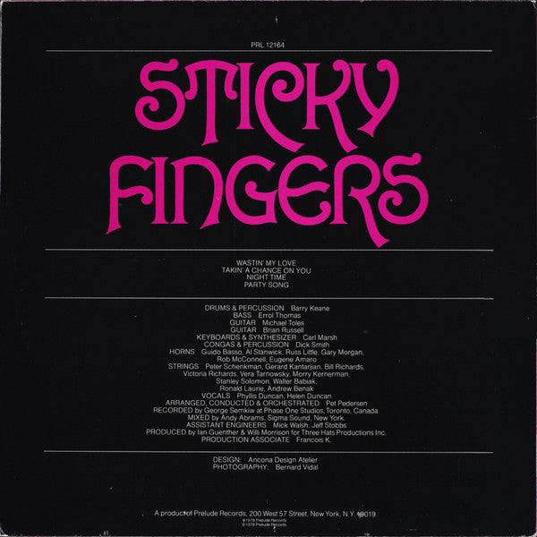 Sticky Fingers (2) : Sticky Fingers (LP, Album, Ter)