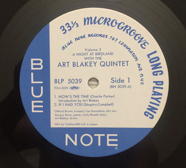 Art Blakey Quintet : A Night At Birdland, Vol. 3 (10", Mono, Ltd, RE)