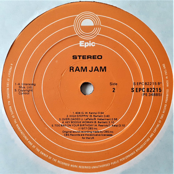 Ram Jam : Ram Jam (LP, Album)