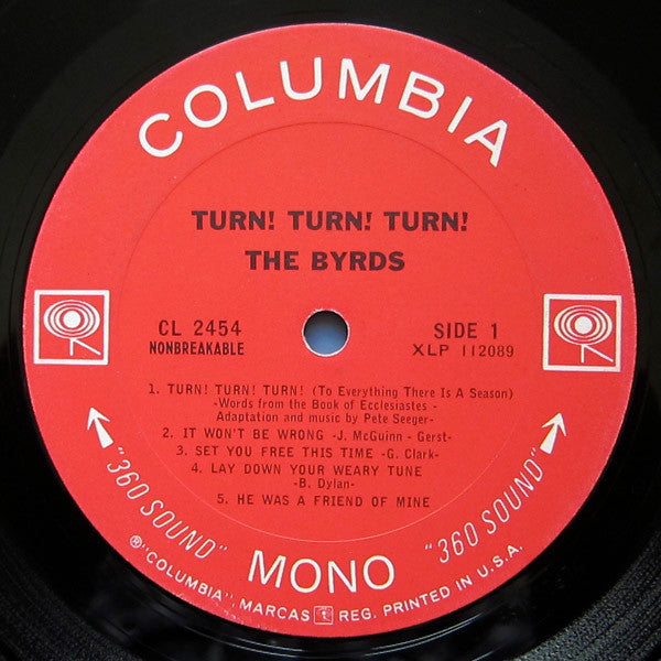 The Byrds : Turn! Turn! Turn! (LP, Album, Mono, San)