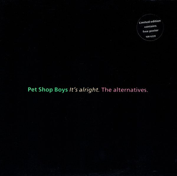Pet Shop Boys : It's Alright (The Alternatives) (10", Single, Ltd, Lyn)