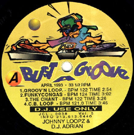 Johnny Loopz & DJ Adrian : Bust A Groove Vol. 5 (12")