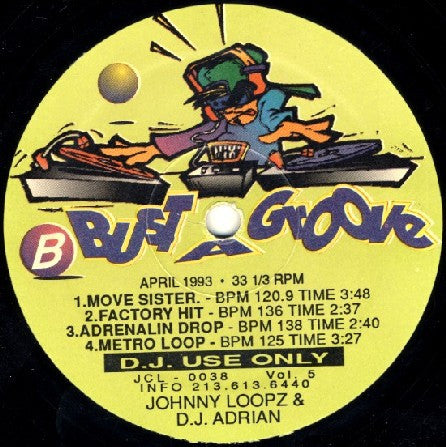Johnny Loopz & DJ Adrian : Bust A Groove Vol. 5 (12")