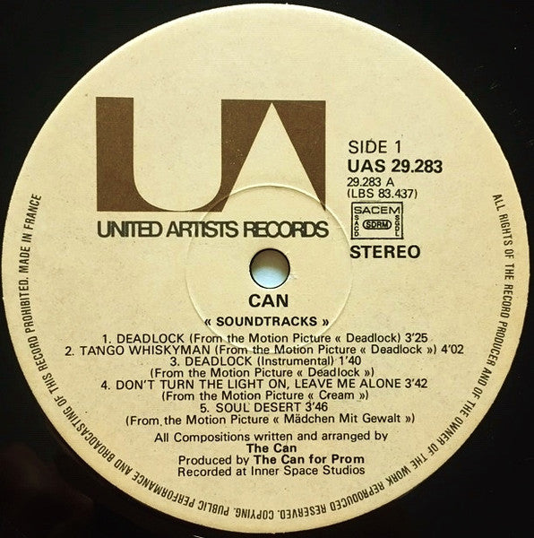 Can : Soundtracks (LP, Album, RE)