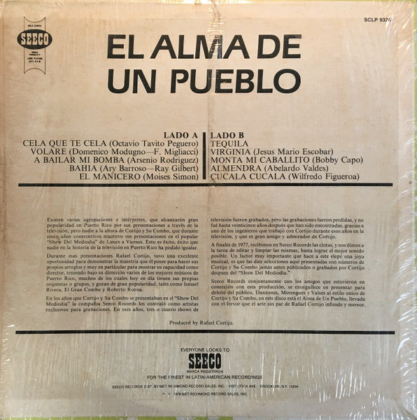 Cortijo Y Su Combo Con Ismael Rivera : "El Alma De Un Pueblo" (LP, Album)