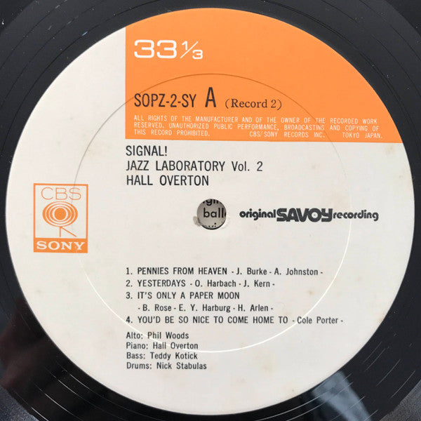 Hall Overton : Jazz Laboratory Series Vol. 2 (LP, Album)