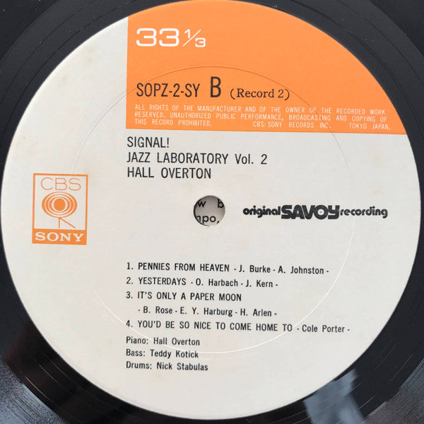 Hall Overton : Jazz Laboratory Series Vol. 2 (LP, Album)