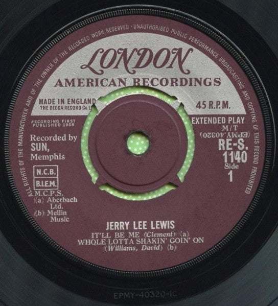 Jerry Lee Lewis : Jerry Lee Lewis (7", EP, RP)