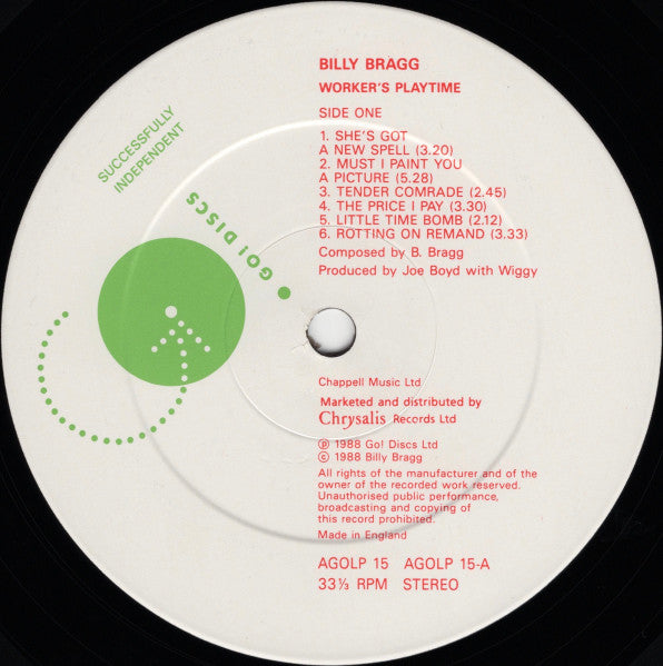 Billy Bragg : Workers Playtime (LP, Album)