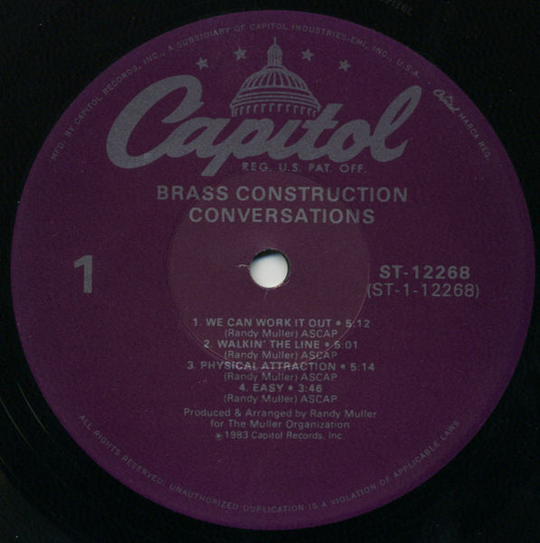 Brass Construction : Conversations (LP, Album, Win)
