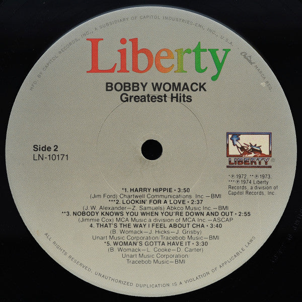 Bobby Womack : Greatest Hits (LP, Comp, Jac)