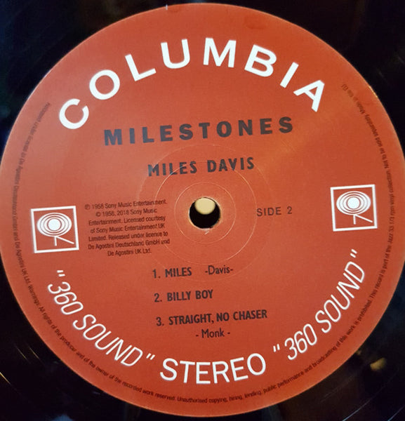 Miles Davis : Milestones (LP, Album, RE, RP, 180)