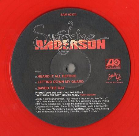 Sunshine Anderson : Sunshine Anderson (12", Promo, Smplr, Red)