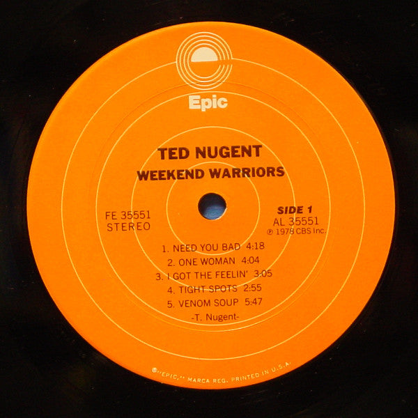 Ted Nugent : Weekend Warriors (LP, Album, Pit)