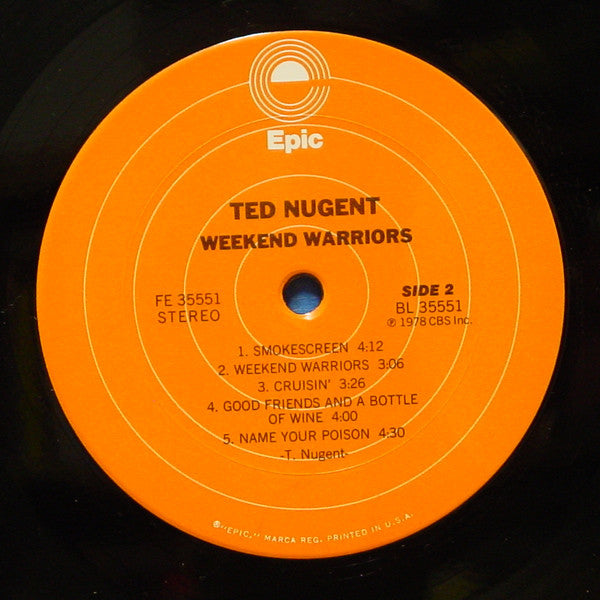Ted Nugent : Weekend Warriors (LP, Album, Pit)