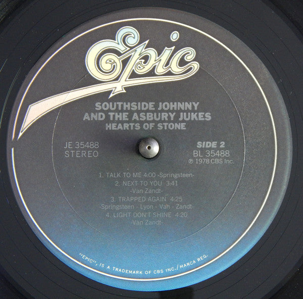 Southside Johnny & The Asbury Jukes : Hearts Of Stone (LP, Album, RE, Blu)