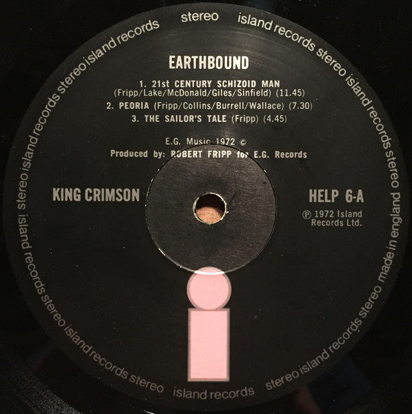 King Crimson : Earthbound (LP, Album)