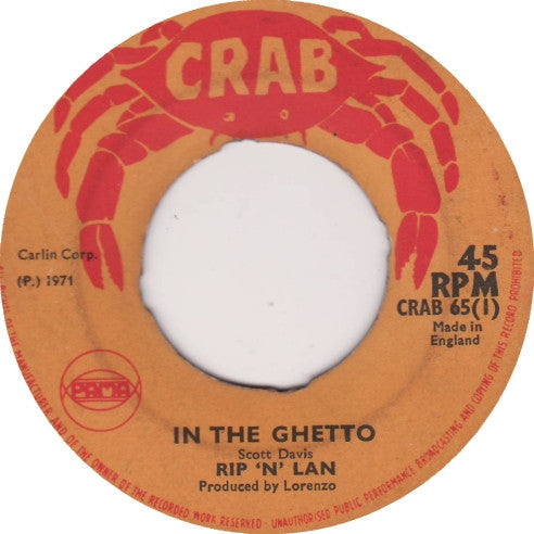 Rip 'N' Lan : In The Ghetto / Something Sweet (7", 4-P)