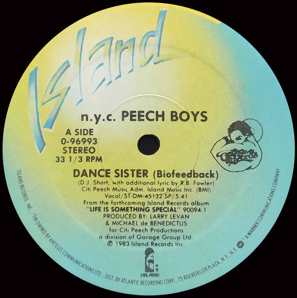 N.Y.C. Peech Boys* : Dance Sister (Biofeedback) (12")