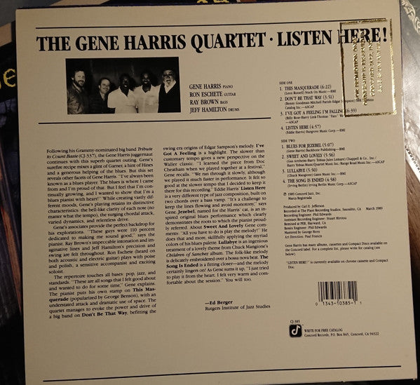The Gene Harris Quartet : Listen Here! (LP, Album)