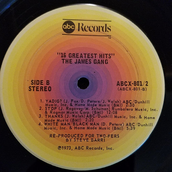James Gang : 16 Greatest Hits (2xLP, Comp, RP)