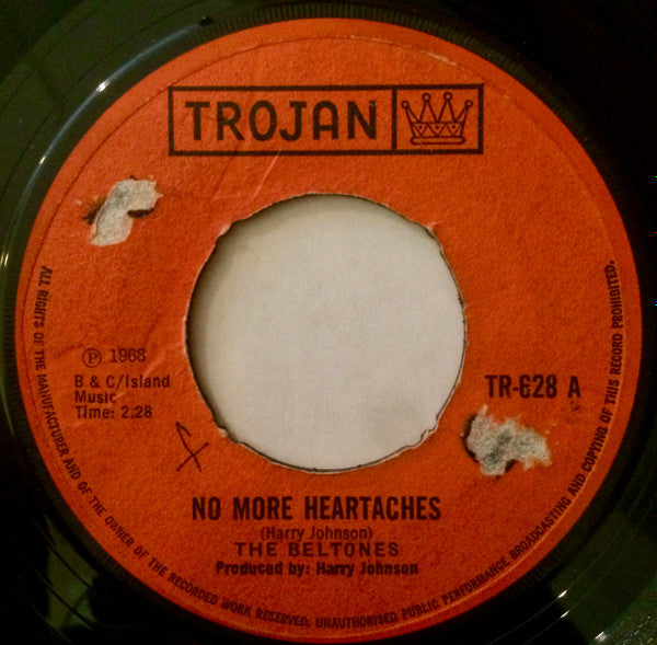 The Beltones : No More Heartaches (7", Single, Lab)