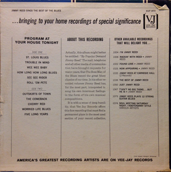 Jimmy Reed : Sings The Best Of The Blues  (LP)