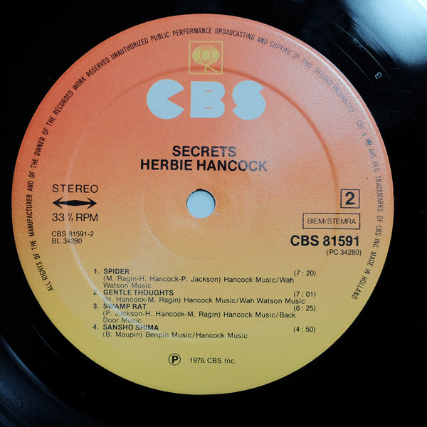 Herbie Hancock : Secrets (LP, Album)