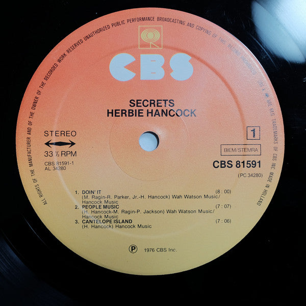 Herbie Hancock : Secrets (LP, Album)