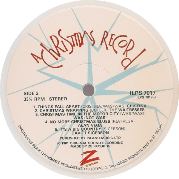 Various : A Christmas Record (LP, Comp, Whi)