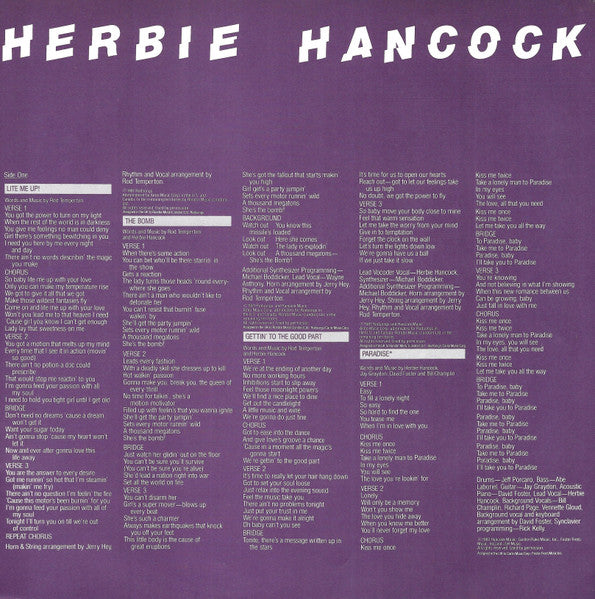 Herbie Hancock : Lite Me Up (LP, Album)