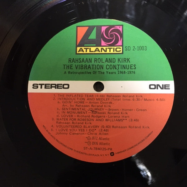 Roland Kirk : The Vibration Continues... A Retrospective Of The Years 1968-1976 (2xLP, Comp, PR )