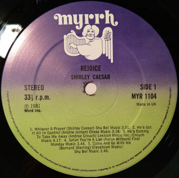 Shirley Caesar : Rejoice (LP)