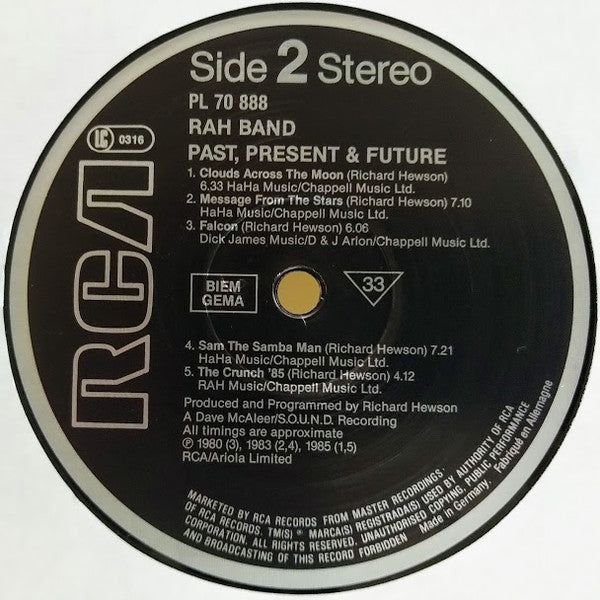 RAH Band : Past, Present & Future (LP, Comp)