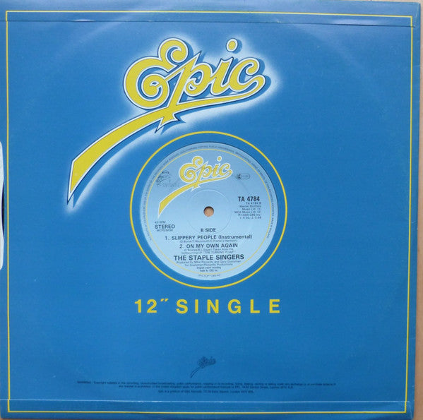 The Staple Singers : Slippery People (12", Single, Com)