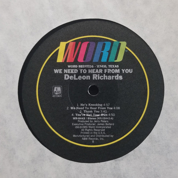 DeLeon* : We Need To Hear From You (LP, Album)