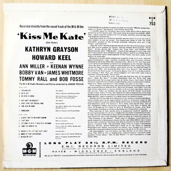 Various : Kiss Me Kate (LP, Album)