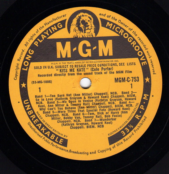 Various : Kiss Me Kate (LP, Album)