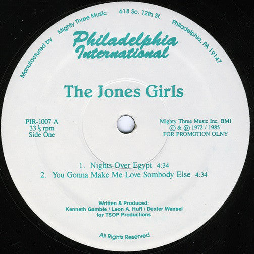 The Jones Girls : The Jones Girls (12", Promo)