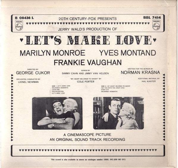 Marilyn Monroe / Yves Montand / Frankie Vaughan : Let's Make Love (LP, Mono)