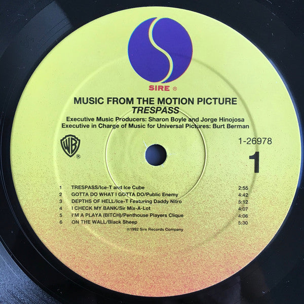 Various : Trespass (Music From The Motion Picture) (LP, Comp)