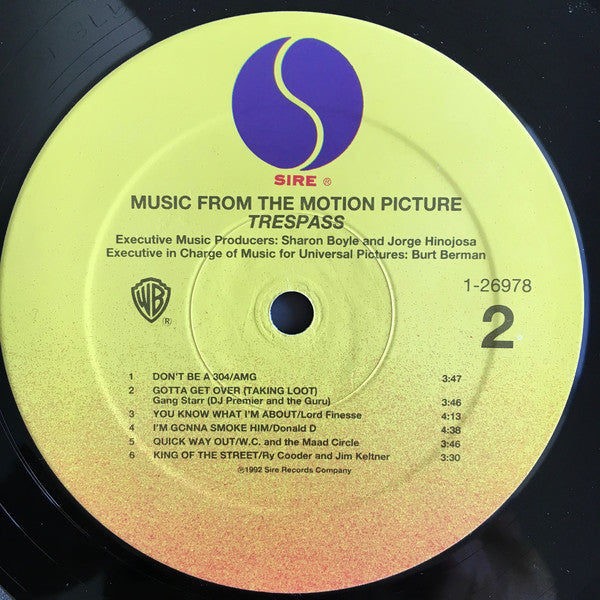 Various : Trespass (Music From The Motion Picture) (LP, Comp)
