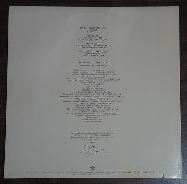 George Benson : Livin' Inside Your Love (2xLP, Album, Jac)