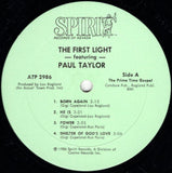 The First Light Featuring Paul Taylor (36) : The Prime Time Gospel (LP, Album)