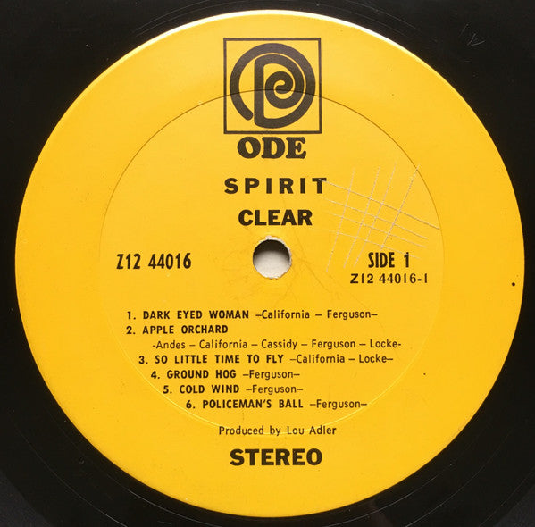 Spirit (8) : Clear (LP, Album, Ter)