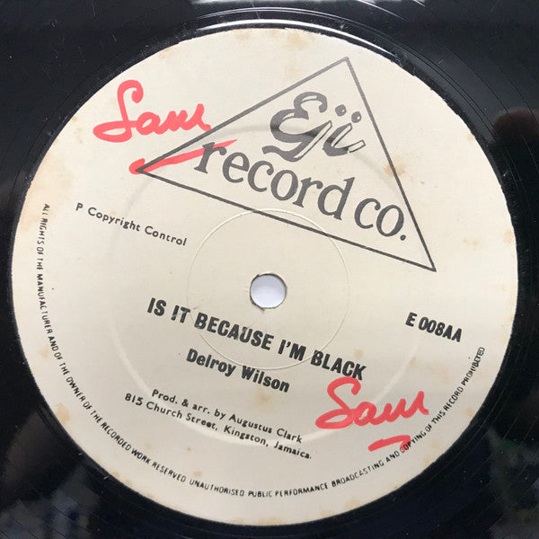 Delroy Wilson : We're All In This Together / Is It Because I'm Black (12")