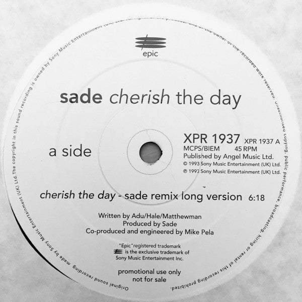 Sade : Cherish The Day (2x12", Promo)